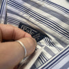 Polo Ralph Lauren White &amp; Blue Striped Long Sleeve Button Down Men’s 17.5-34 New