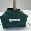 Green Quilted Velvet Pharmacy Bag ‘Pharm To Table’ Personal Item Toiletry Pouch