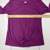 1901 NORDSTROM Purple Ribbed Twist Gathered Top Girls Size Large (10/12)