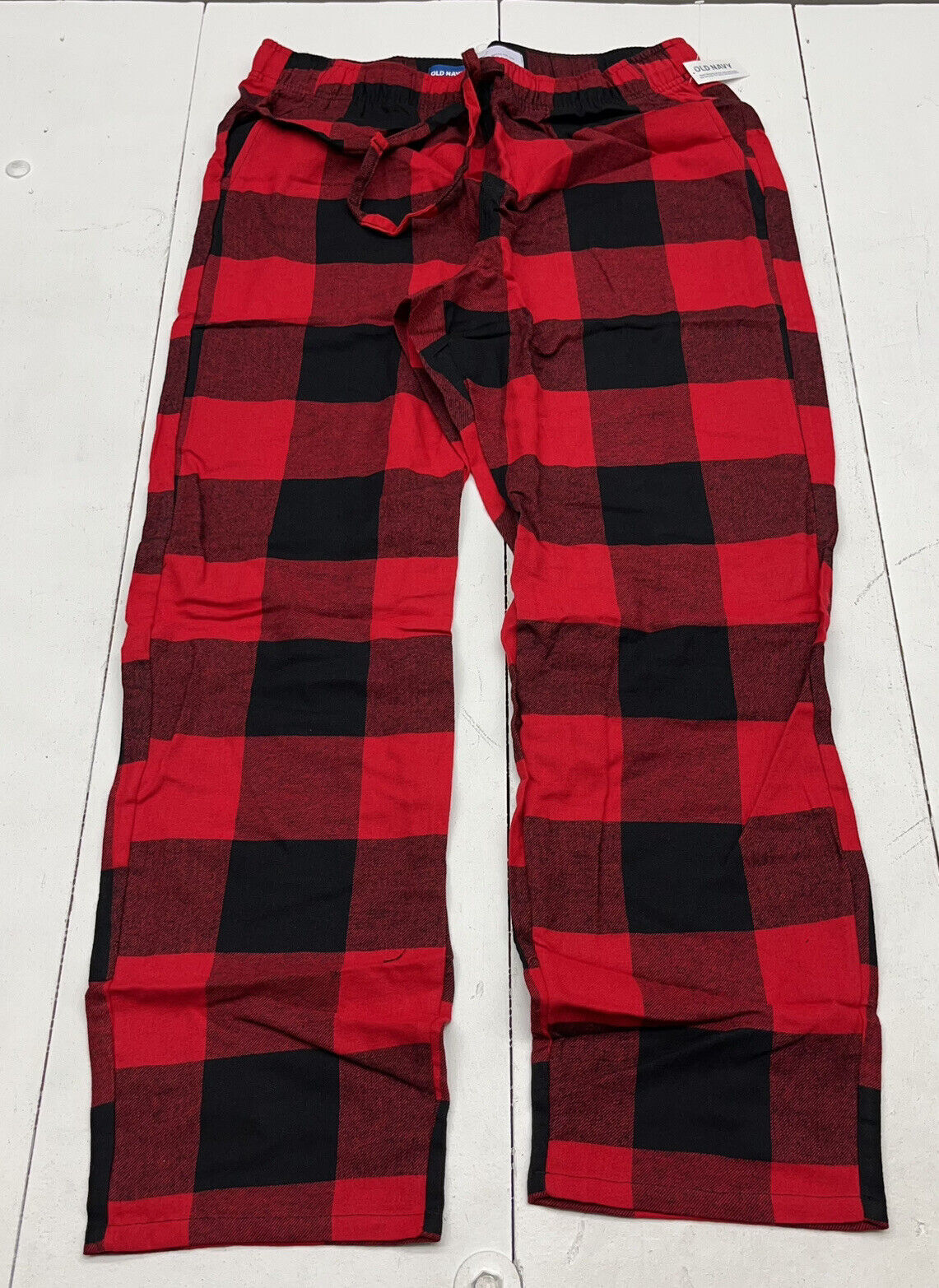 Old Navy Red Buffalo Plaid Double-Brushed Flannel Pajama Pants Mens Size L  NEW