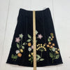 Sigrid Olsen Womens Black Floral Skirt Size 6