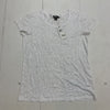 DKNY Womens White Sparkle short sleeve Size Large