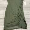 Leith Boutique Olive Sleeveless Sarma Dress Rouched Side Women Size XL NEW