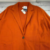 Maeve Anthropologie Orange Long Overcoat 1 Button Jacket Women Size XL NEW