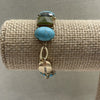 Chicos Norran Faux Turquoise Beaded Gem Magnetic Bracelet