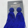 Sugarfix By Baublebar Blue Tassel Drop Earrings New