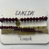 Erimish Gameday Maroon &amp; Gold Stack Bracelets New