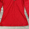 Nike Pro Light Red &amp; Polka Dot Pullover Long Sleeve Shirt Woman’s Size S NEW