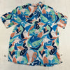 Old Navy Blue Floral Short Sleeve Printed Camp-Shirt Mens Size Medium NEW