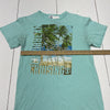 Vintage Caribbean Sea Foam Green Short Sleeve Graphic T-Shirt Adult Size M Delta