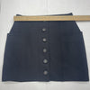 Sezane Black June Alison Button Front Mini Skirt Women’s Size 2 New $130