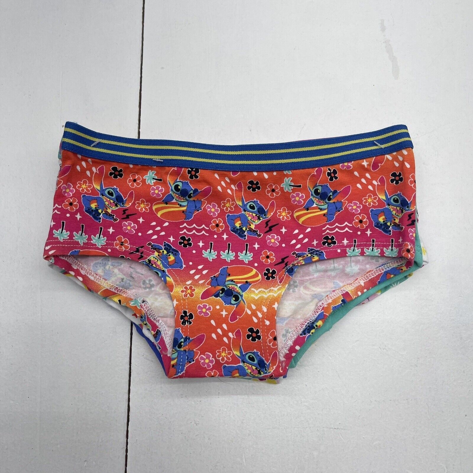 Disney Stitch 5 Pack Multicolor Underwear Youth Girls Size Medium 6 NWOT