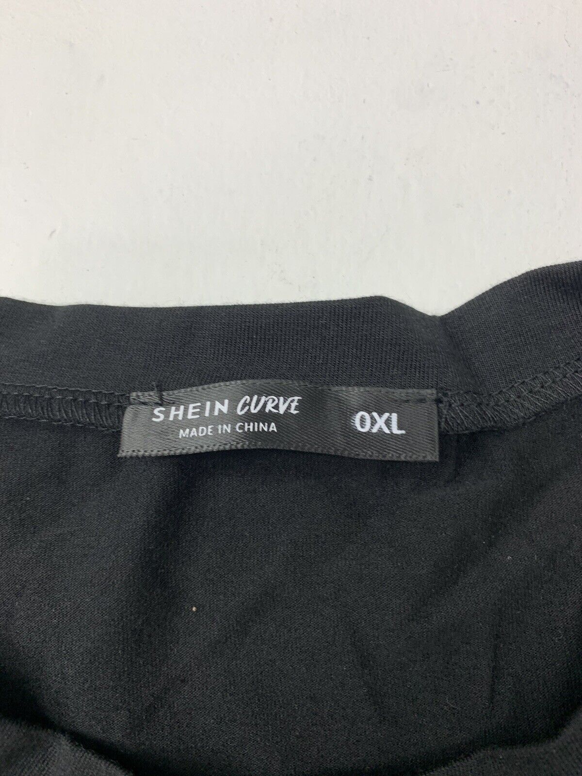 Shein Curve Womens Black Colorblock Long Sleeve Shirt Size 0XL