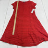 Sharagano Red Textured Stretch Sheath Short Sleeve Dress Women’s Size 20