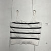 Old Navy White/Black Striped Cozy Cropped Sweater Tank Women’s Size Small NEW