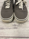 VANS Off The Wall Classic Low Top Canvas Skate Shoes Gray White Mens Size 10.5 *