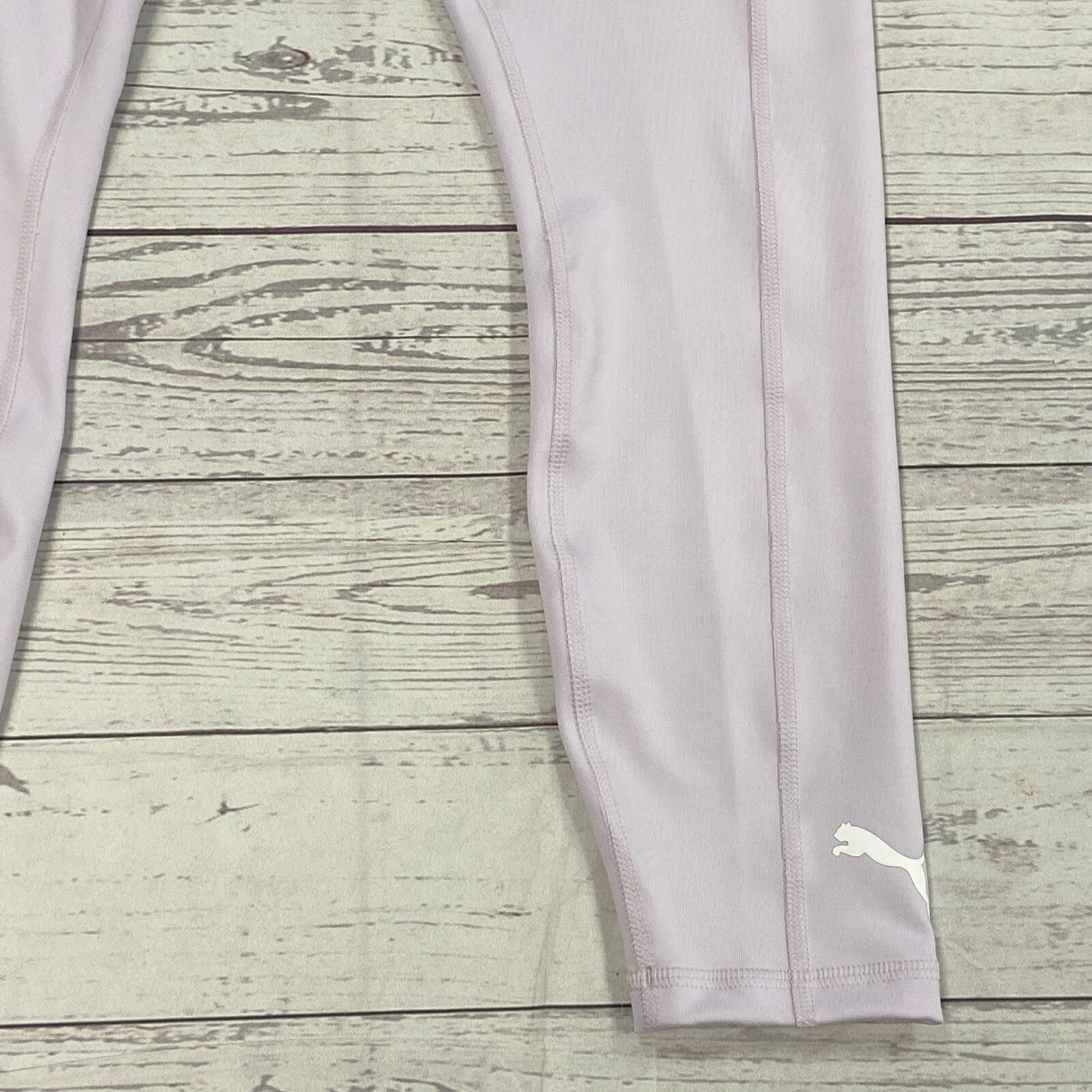 Puma Logo Lavender Athletic Training Compression Leggings Women
