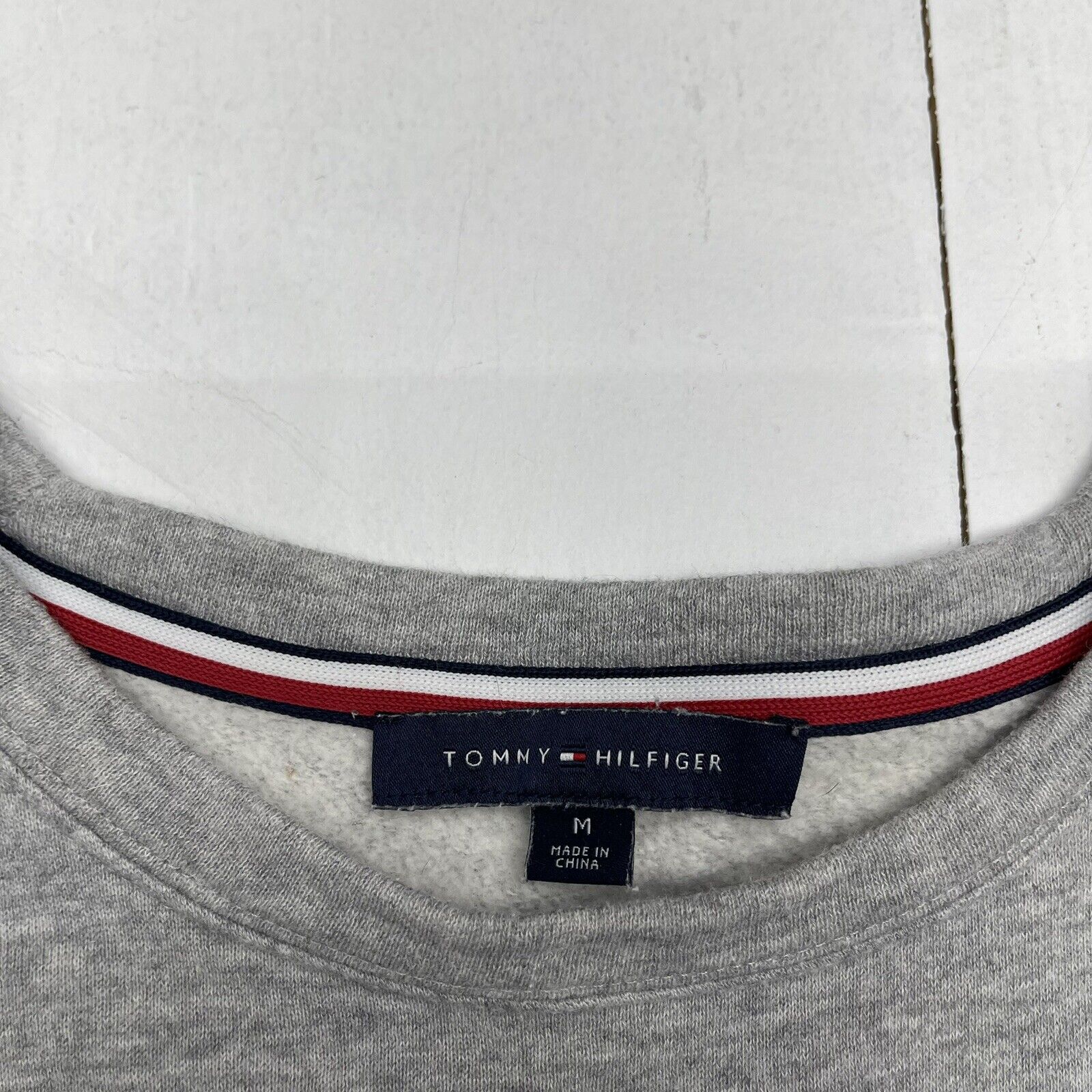 Tommy Hilfiger Gray Graphic Spell Out Logo Sweatshirt Women's Med - beyond exchange