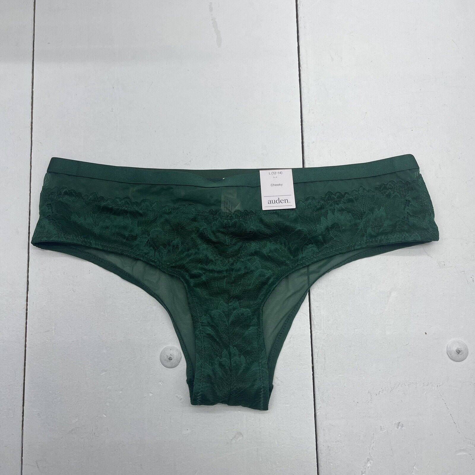 Auden Green Cheeky Lace Underwear Women’s Size Large New