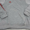 Adidas Gray Red Fan Hoodie Sweatshirt Men Size Large NEW *