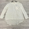 Wu’Side Boutique White Long Sleeve Sheer Blouse Shirt Woman’s Size L NEW