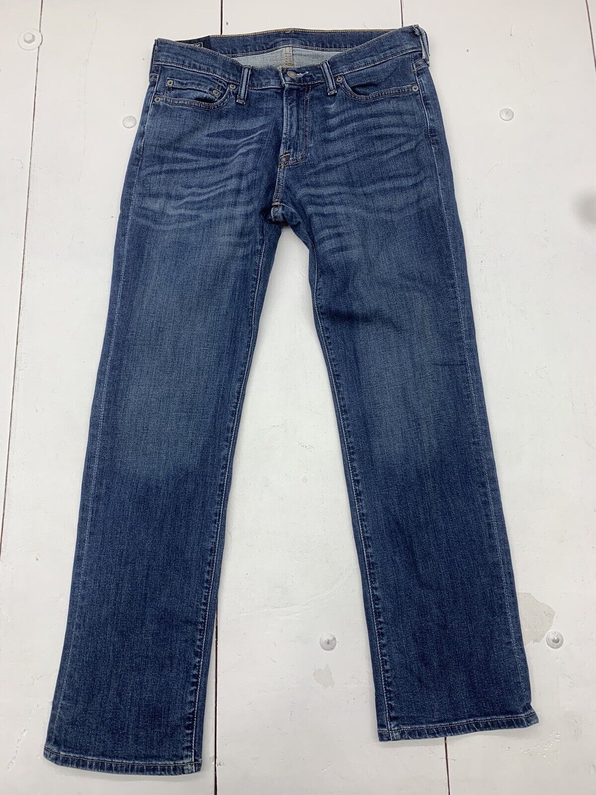 Abercrombie & Fitch Kennan Straight Leg Blue Denim Jeans Mens Size 30x30