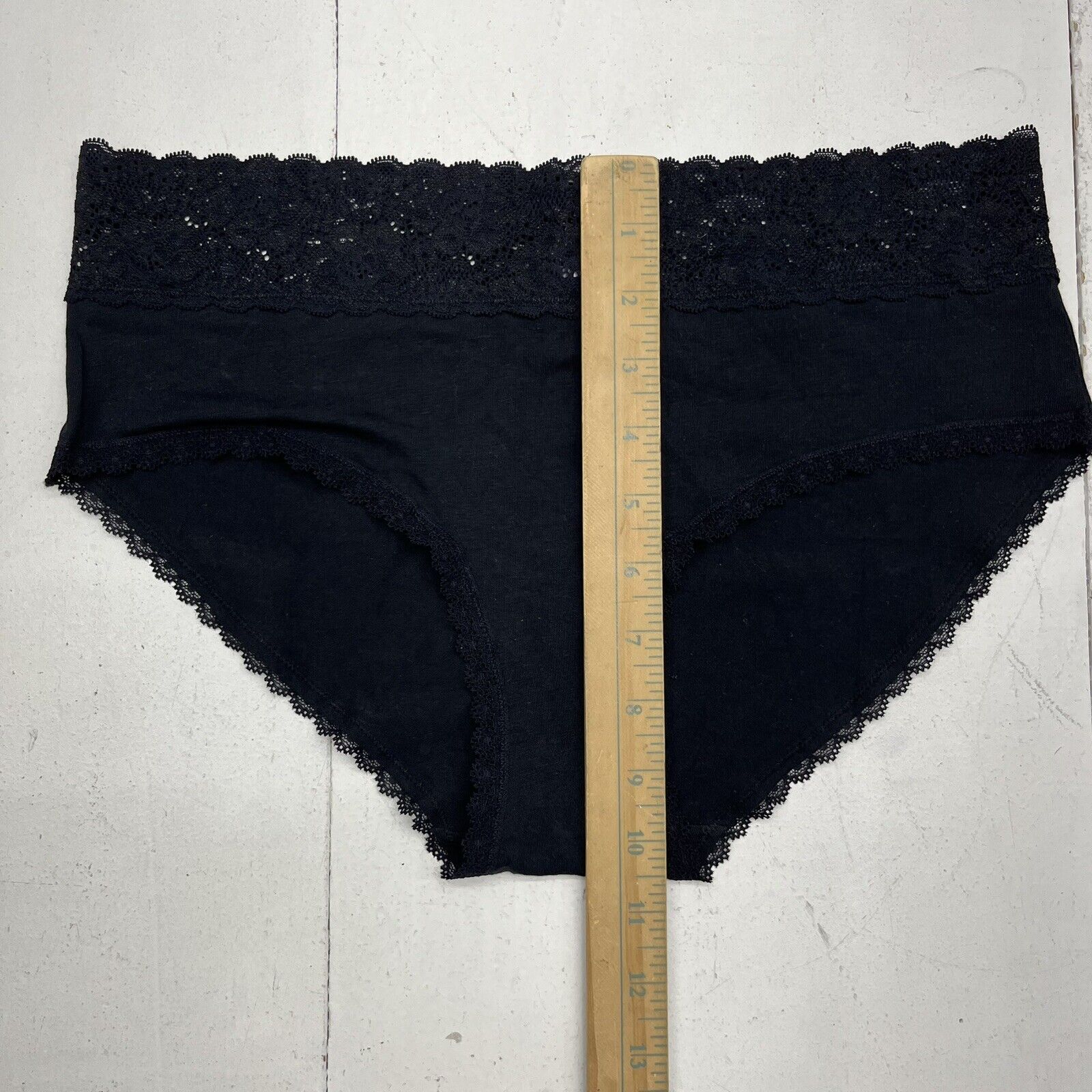 Maurices Black Lace Trim Cheeky Panties Women's Size Large NEW