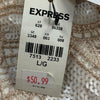 Express Ivory Lace Sleeveless Crop Layer Tank Top Shirt Women Size L NEW