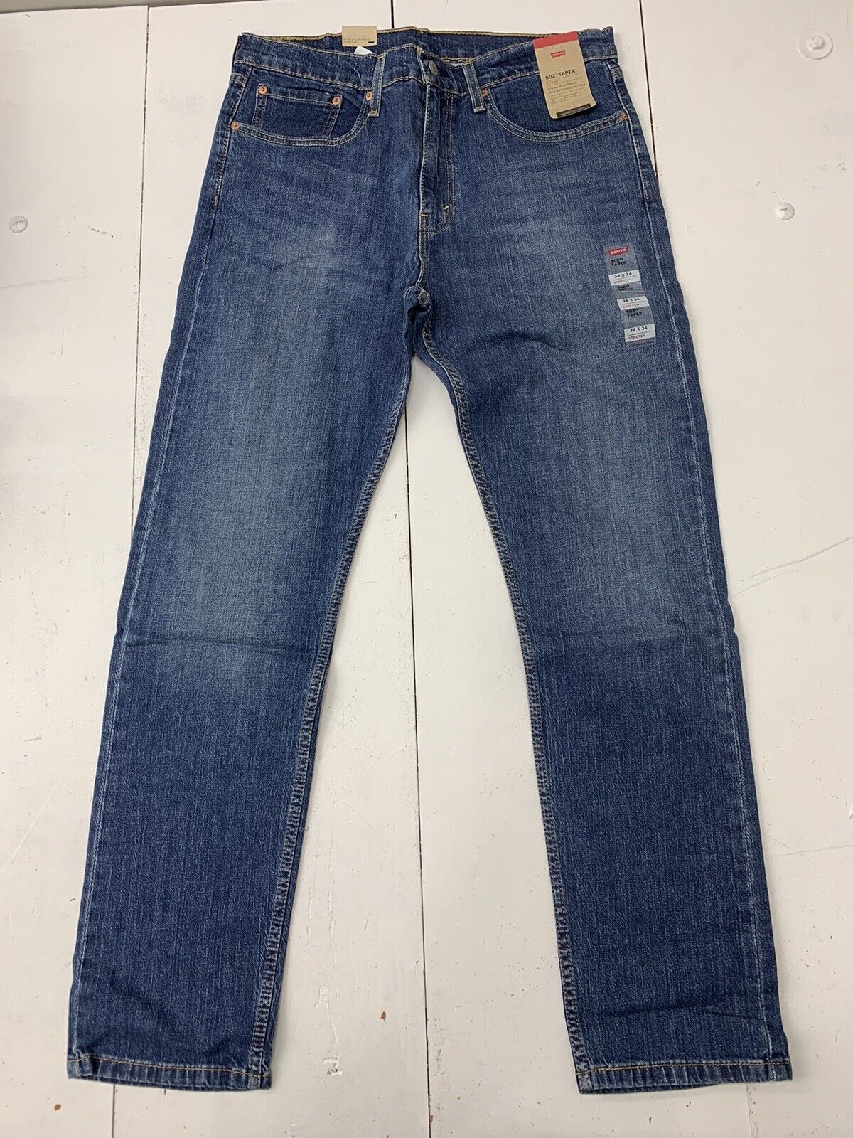huurling fusie galop Levi's 502 Taper Mens Blue Denim Jeans Size 34x34 New - beyond exchange