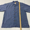 Tommy Bahama Blue Silk Short Sleeve Button Up Shirt Men Size L