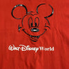 Vintage Walt Disney World Mickey Red Short Sleeve T-Shirt Men Size XL *