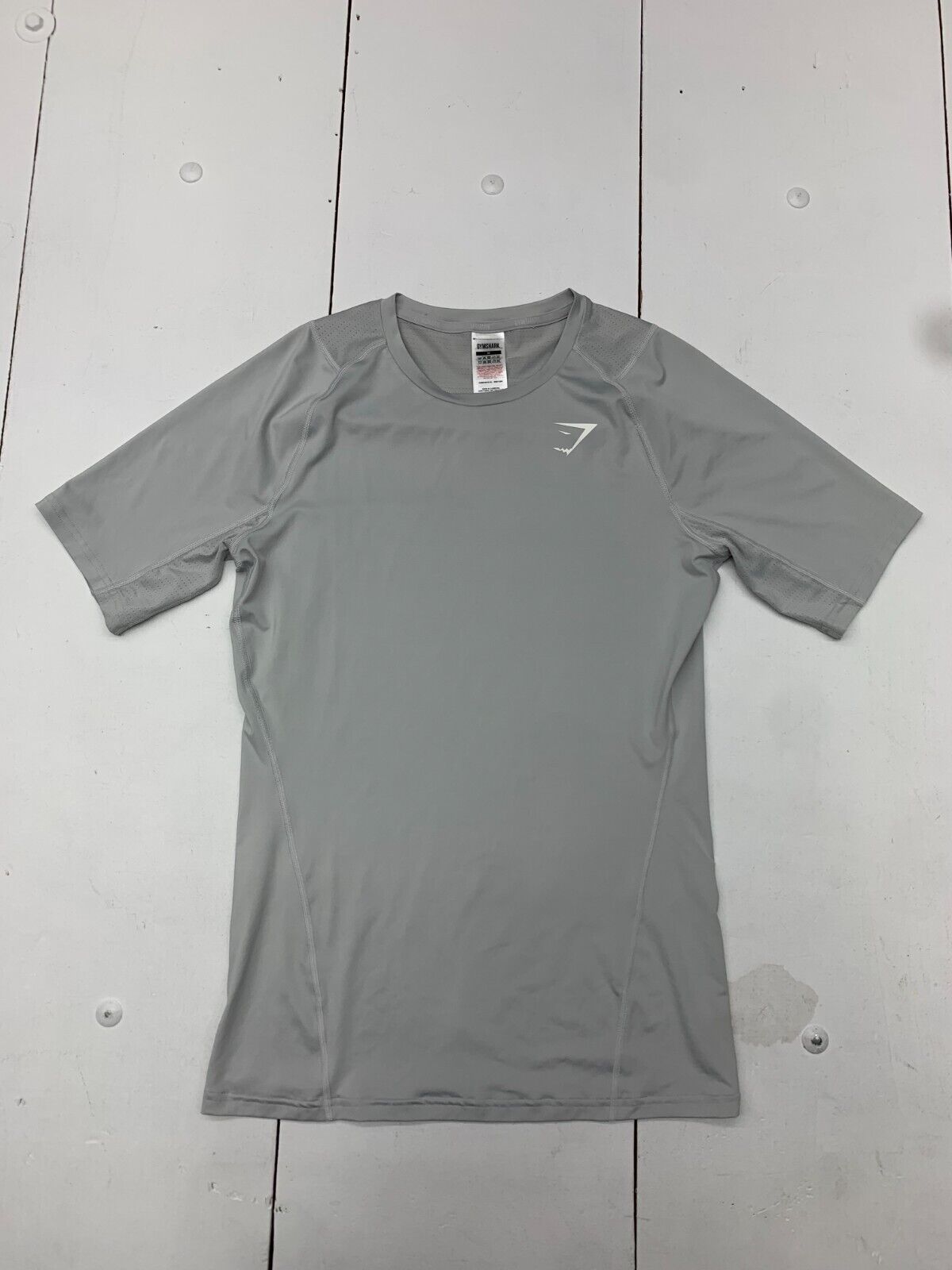 Gymshark Mens Light Grey Athletic Compression Short Sleeve Shirt Size -  beyond exchange
