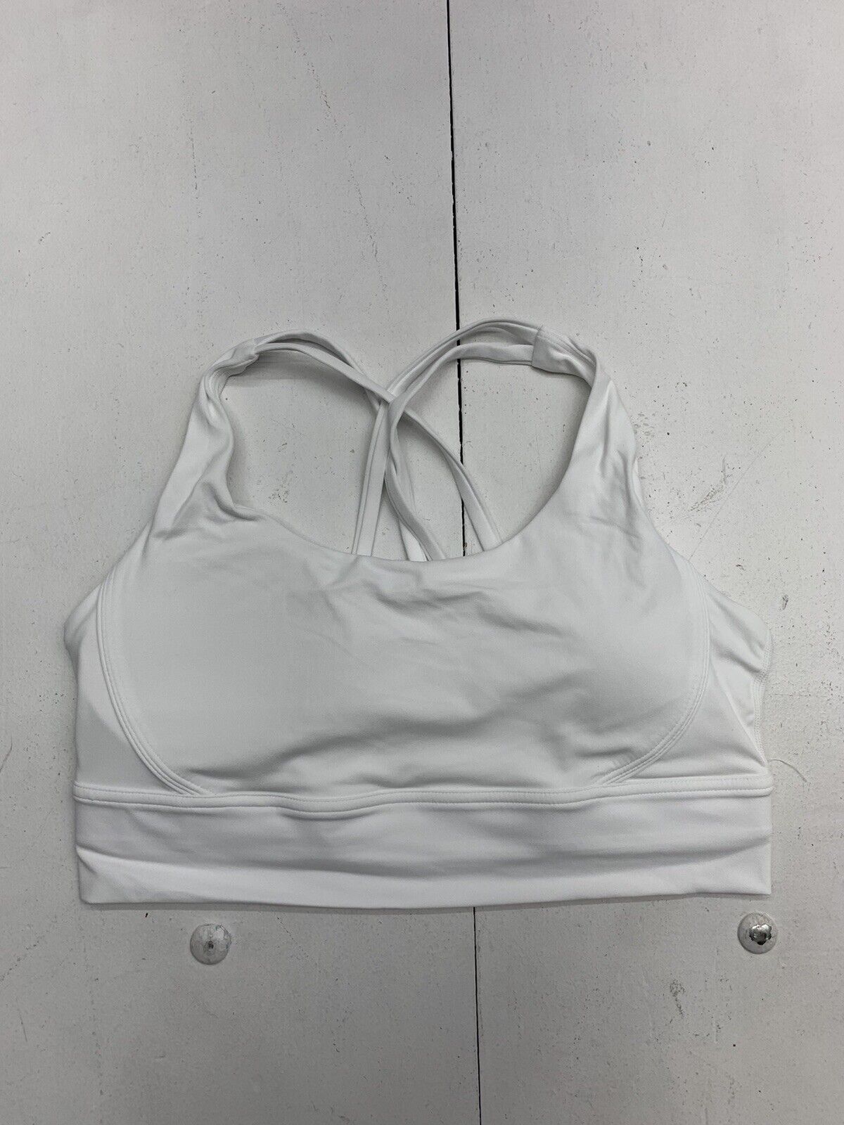 Unbranded Womens White Strappy Back Sports Bra Size XL - beyond exchange