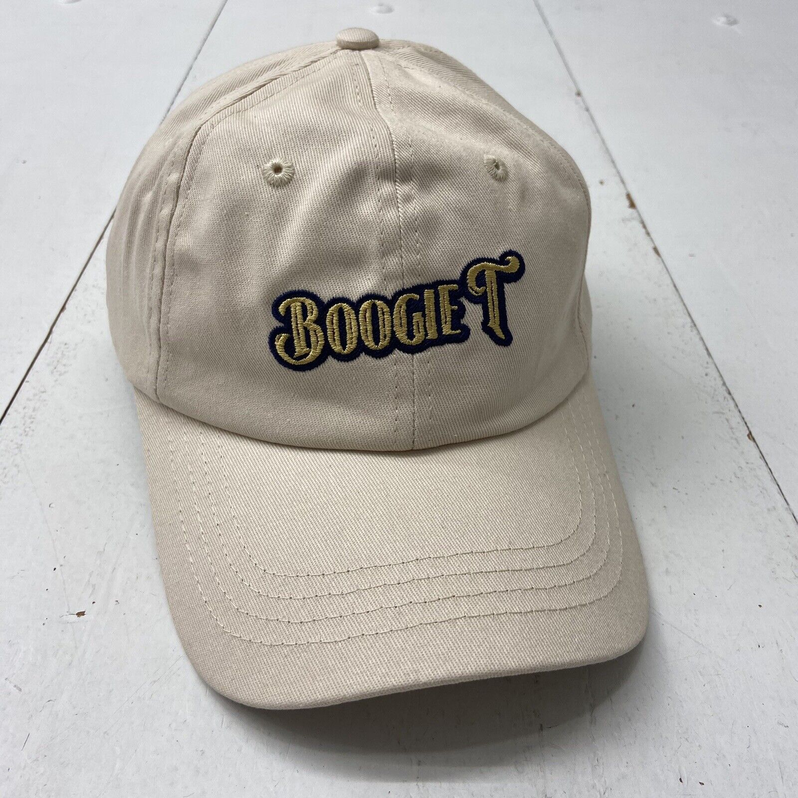 Boogie T Fleur Beige Hat Adjustable Adult One Size NEW