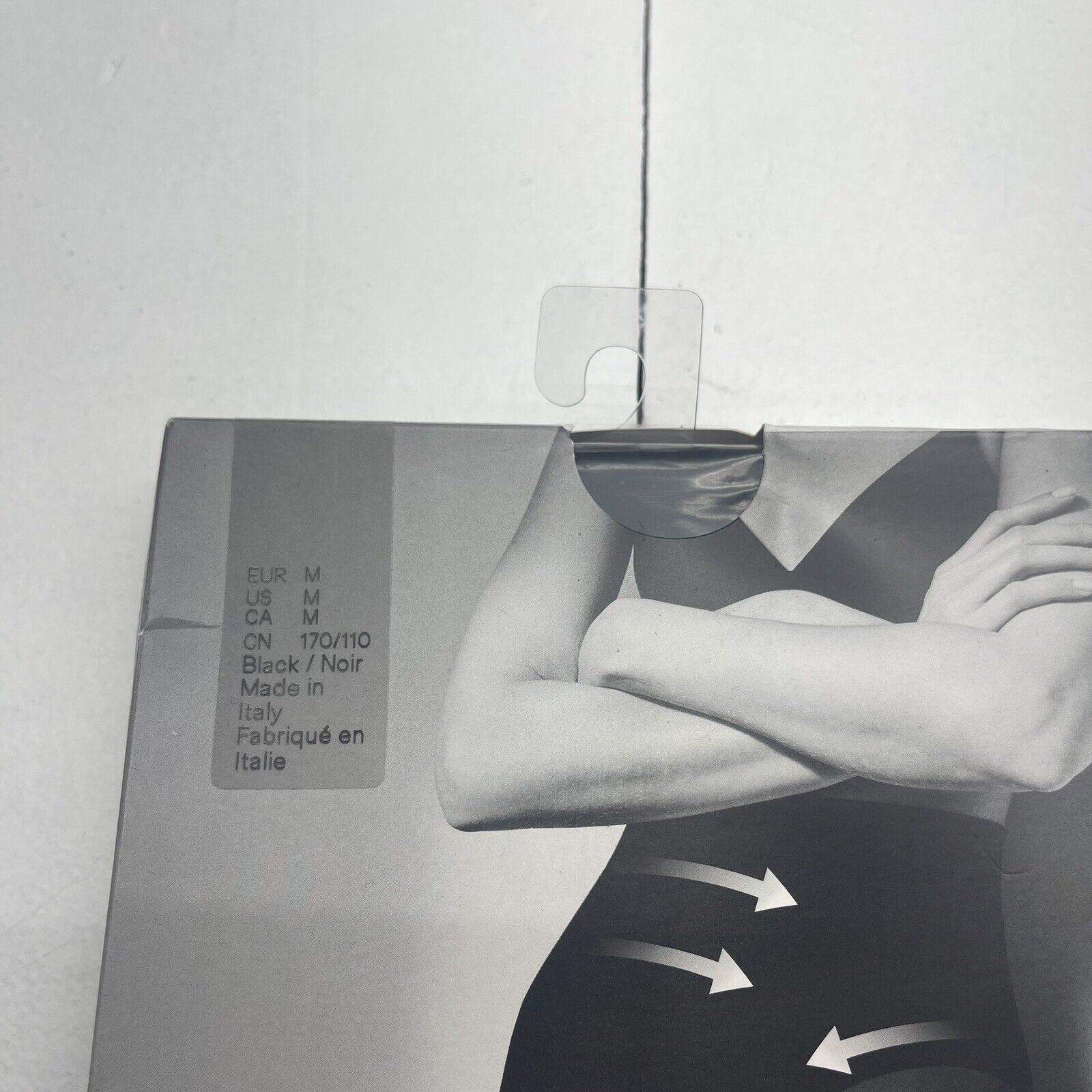 H&M Black Tummy Shaping Regular Waist Tights Women's Size Medium