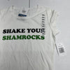 St Patrick’s Day White Shake Your Shamrocks Short Sleeve T Shirt Women’s Small