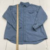 Red Head Blue Chambray Button Front Long Sleeve Mens Size XL
