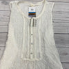 TINY Anthropologie White Lace Blouse Tank Top Tie Back Woman’s Size L NEW