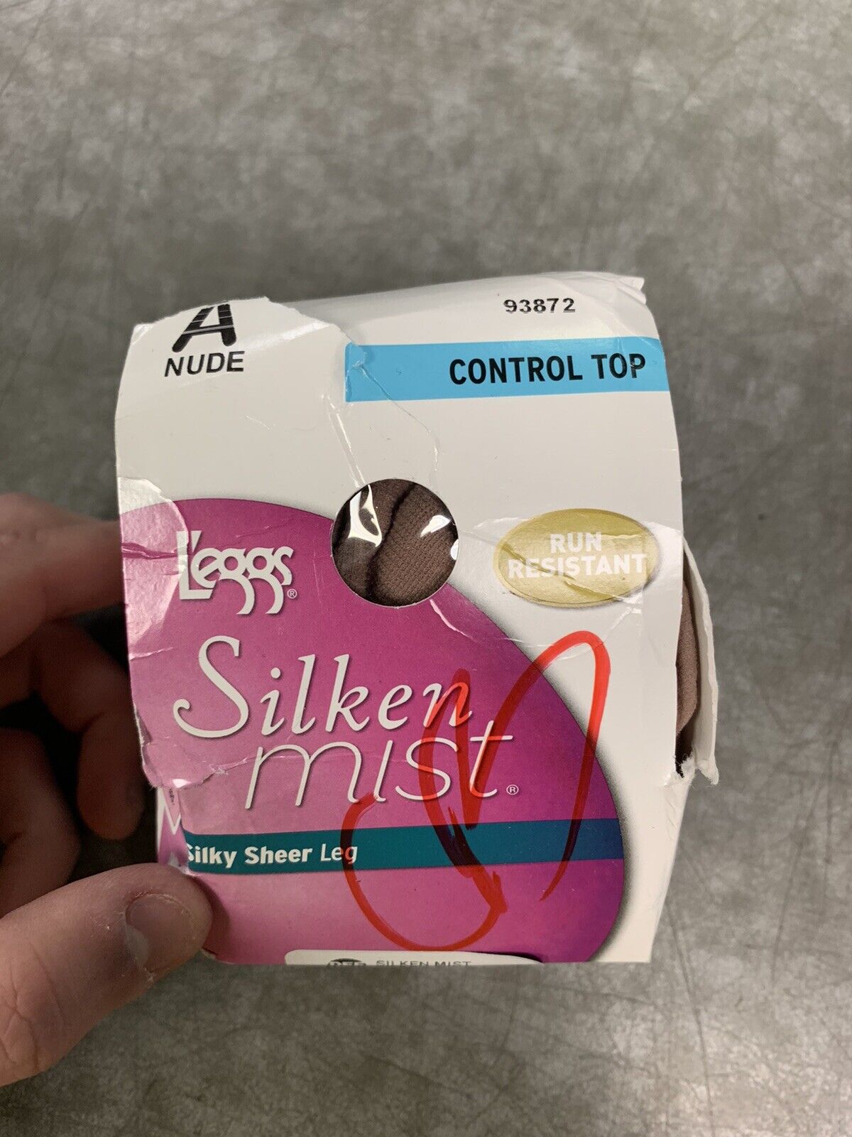 Leggs Silken Mist Silky Sheer Nude Control Top Run Resistant