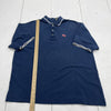 Vintage Vesi Sportswear Navy Blue KU Embroidered Polo Mens Size XL