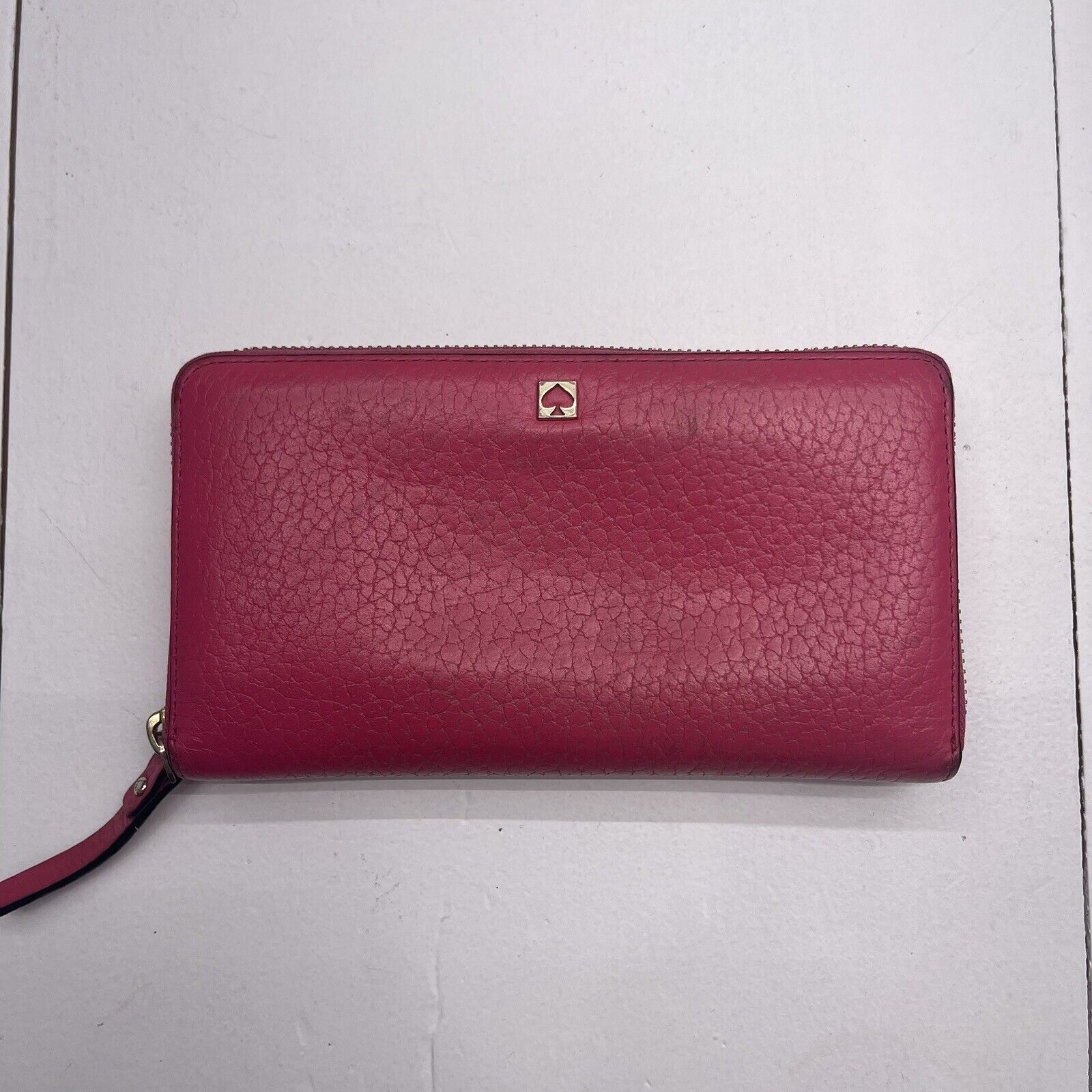 Kate Spade Southport Avenue Neda Zip Around Wallet Pink Leather