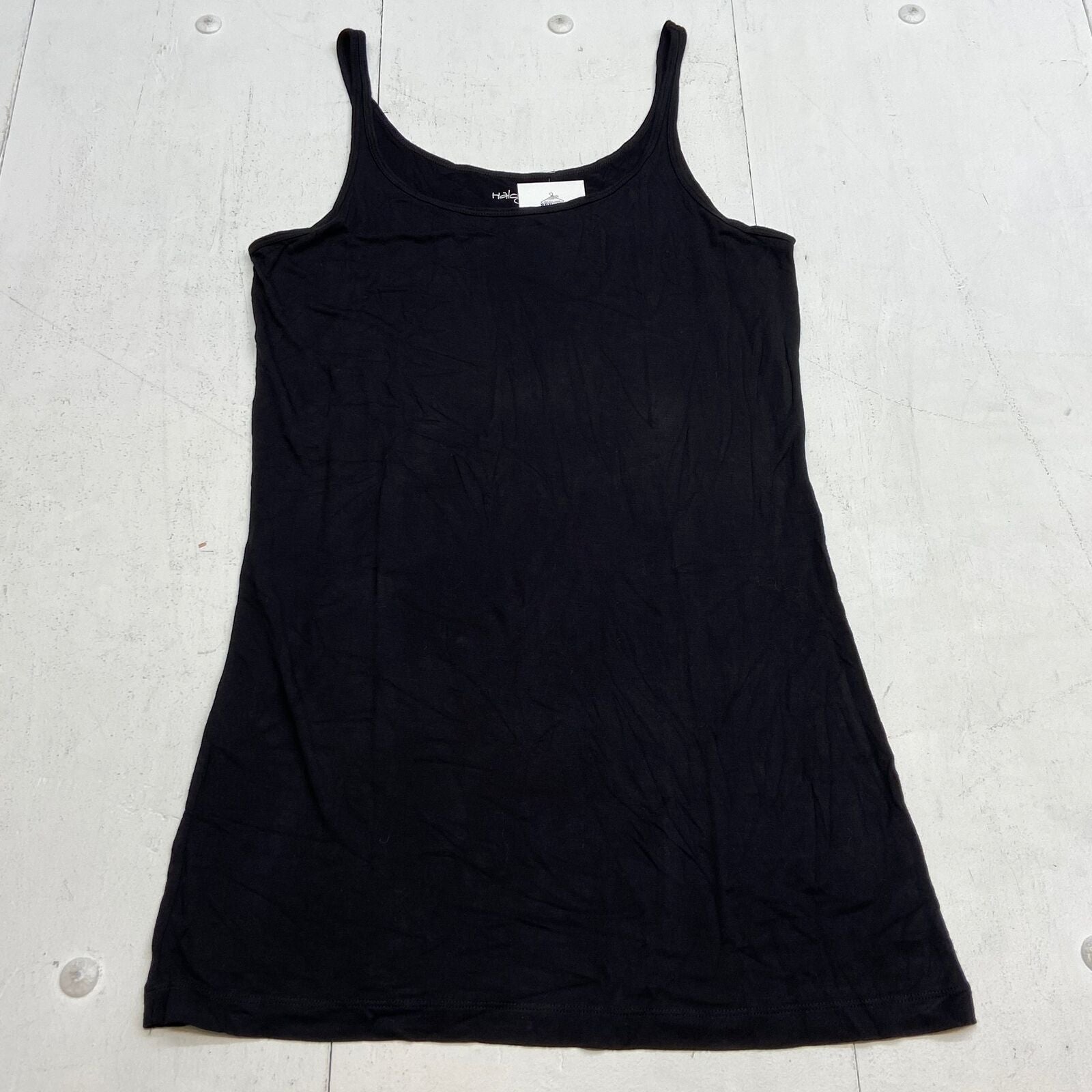 Halogen Black Sleeveless Fitted Cami Tank Top Women Size XL