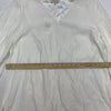 Lafayette 148 Womens White Long Sleeve V neck Blouse Size XL