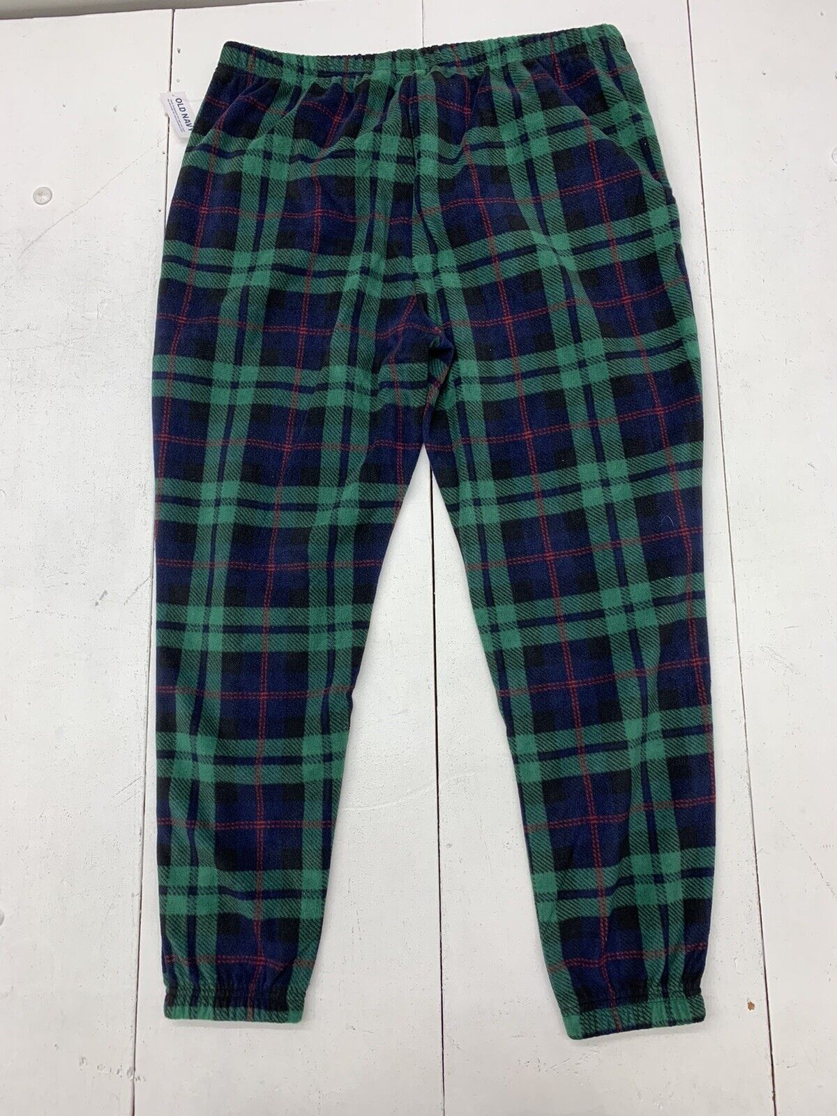 Old Navy Mens Blue Green Plaid Pajama Pants Size Large - beyond