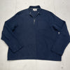 Marks &amp; Spencer Autograph Supima Cotton Navy Blue 1/4 Zip Pick Sweater Mens XL