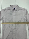 David Donahue Mens White Multicolor Plaid Long Sleeve Button Up Size Medium