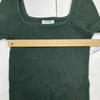 Old Navy Green Fitted Cropped Square-Neck Rib-Knit Sweater Women’s Size S NEW