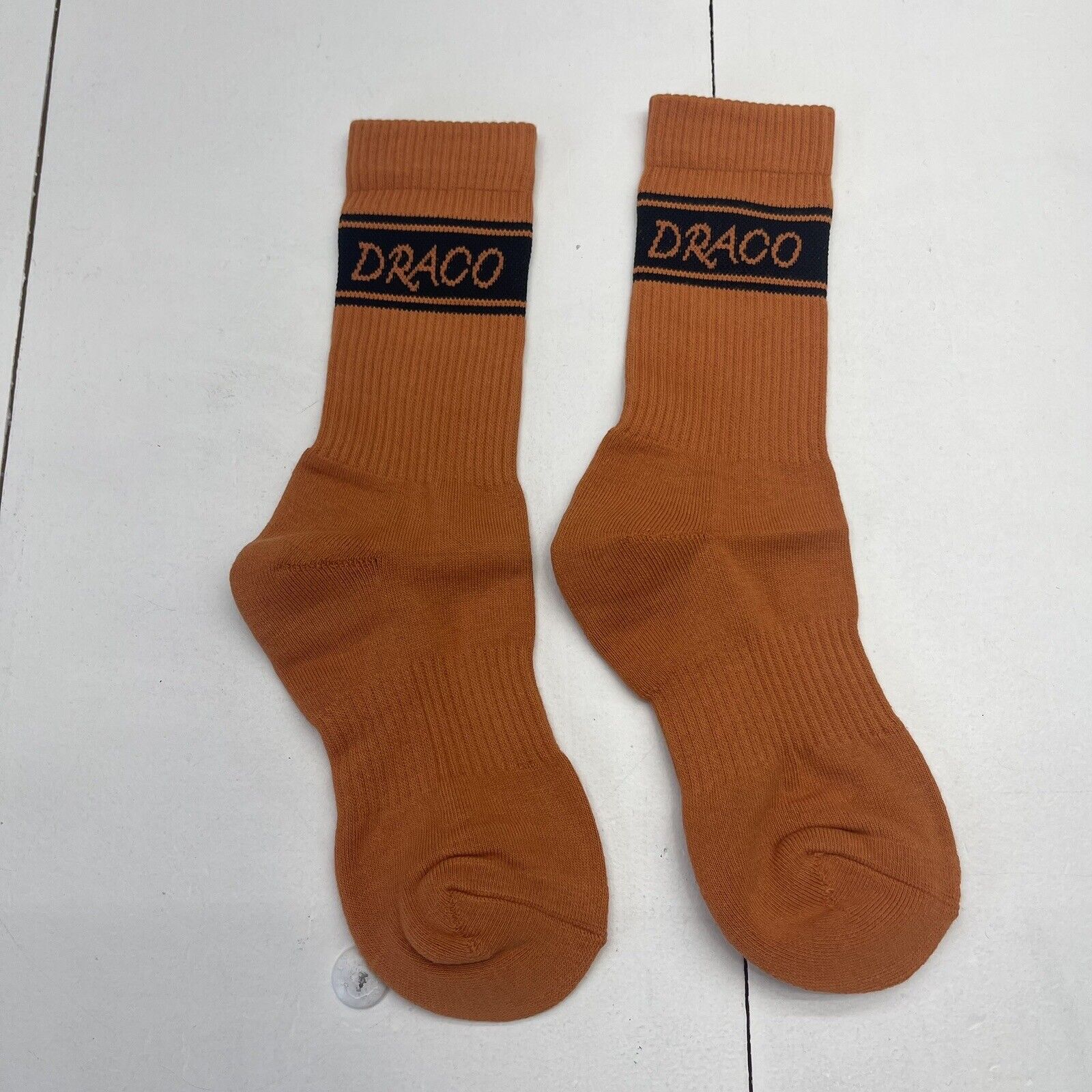 Draco Slides Orange Crew Socks Mens Size OS New