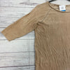 Cotton Citizen Boutique Brown Half Sleeve Shirt Blouse Women Size L NEW