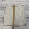Ann Taylor Tweed Fringe Ivory Pencil Skirt Back Zip Women’s Size 14 NEW *